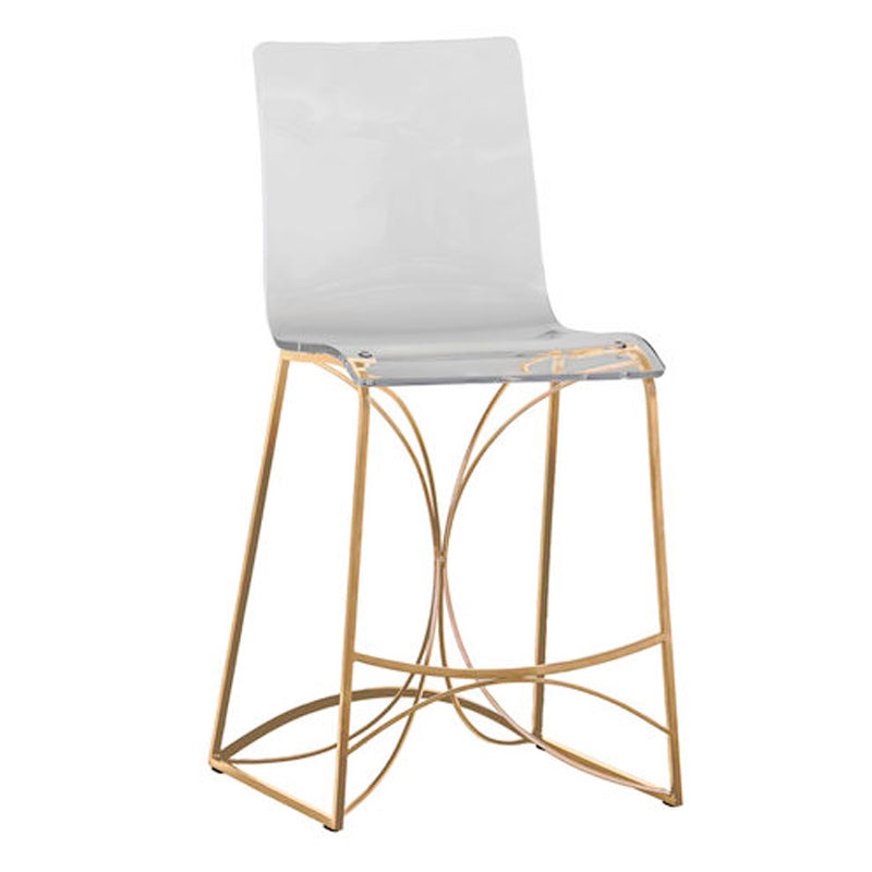 Angela 24.75" Counter Height Stool - Gold