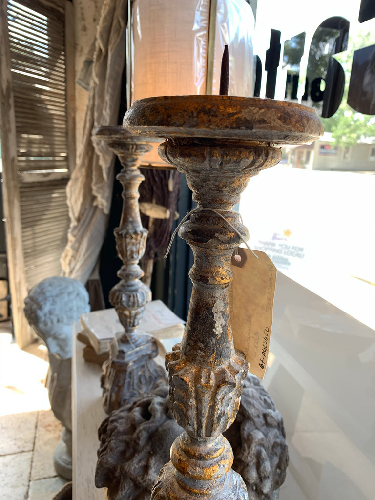 Hand Carved Candlestick
