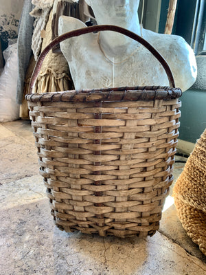 Antique French Wicker Basket