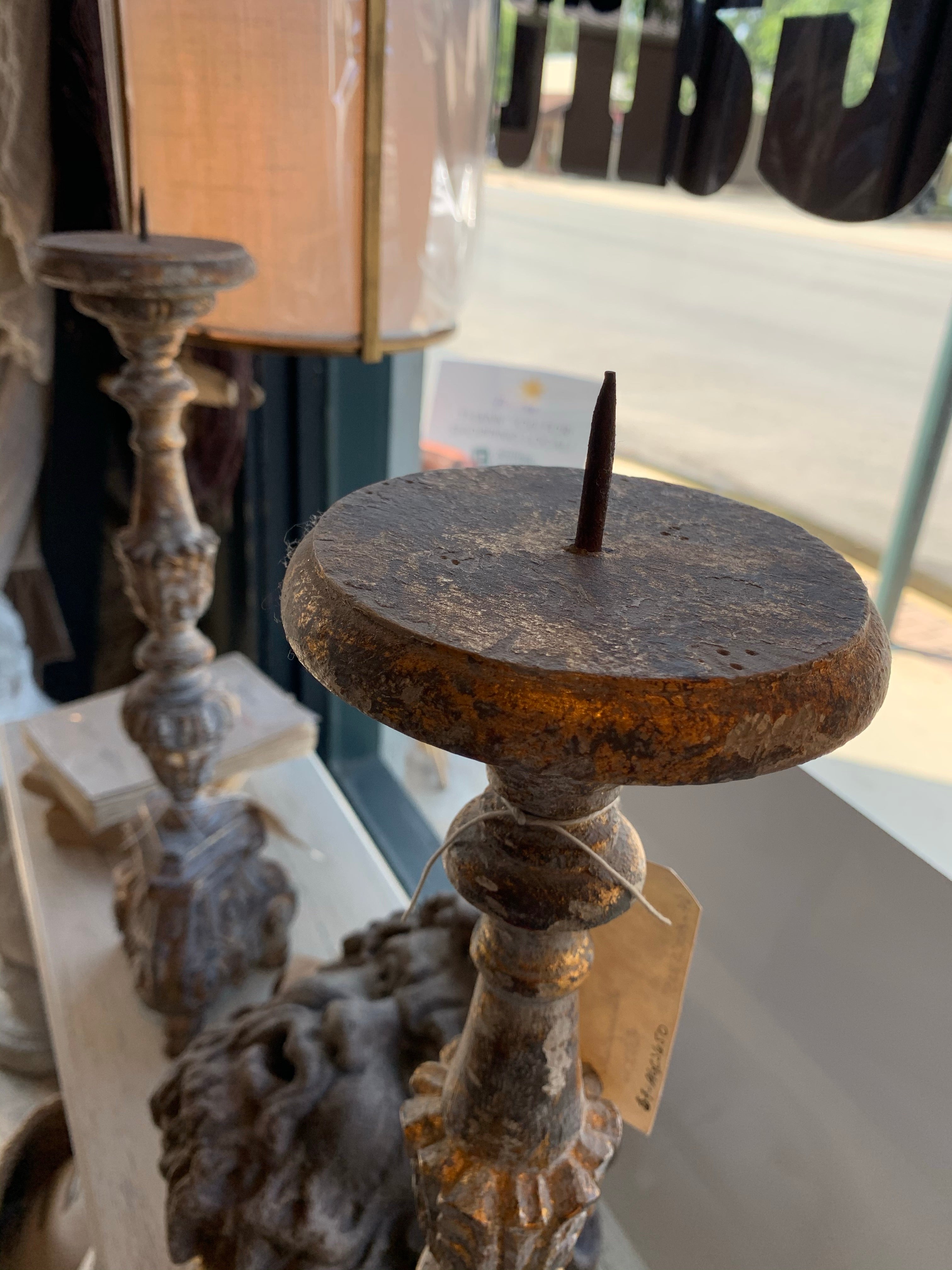 Hand Carved Candlestick